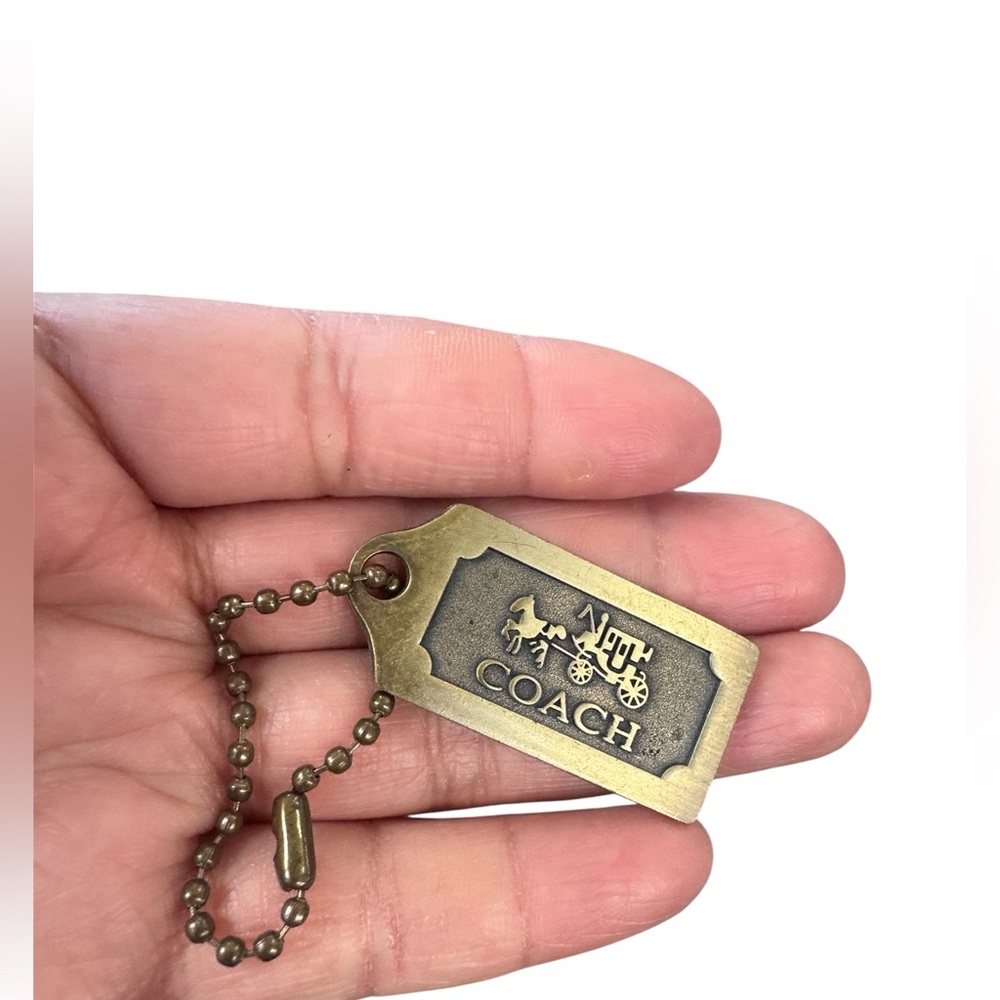 Coach Brass Horse and Carriage Vintage Hang Tag Bag Charm
